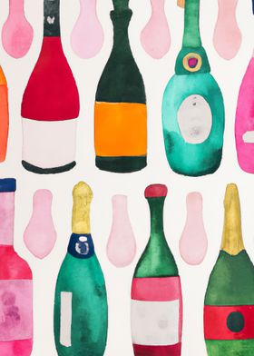 Bottles Pattern Painting