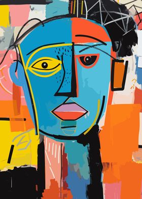 Cubist Bold Portrait Art