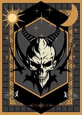 SKULL HORNS CARD