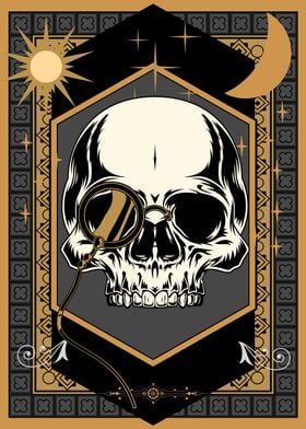 SKULL MONOCLE CARD