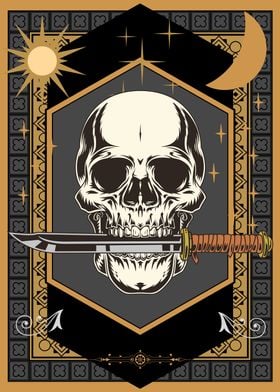 SKULL KNIFE CARD