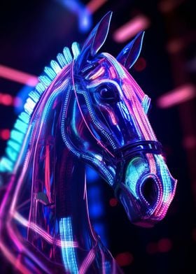 Futuristic Disco Horse