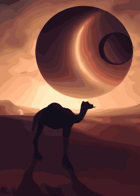 Camel Desert Planet