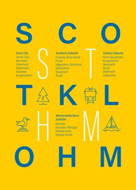 Stockholm Typography Art