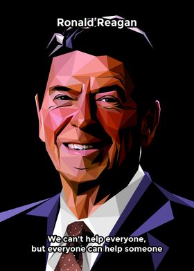 Reagan Quotes Low Poly
