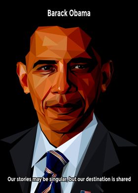 Low Poly Obama Quotes