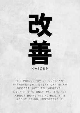 Kaizen Text Japanese Art