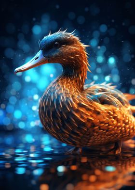 Glowing Mallard Duck