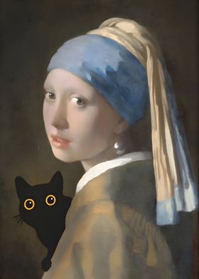 Vermeer Girl With a Cat