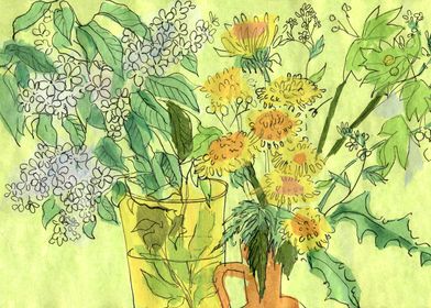 Wildflowers Bouquet Sketch