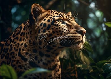 Big Cat Leopard In Jungle
