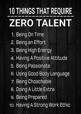 Require Zero Talent