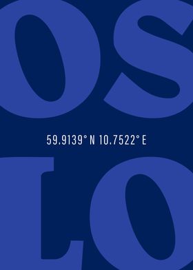 Oslo Typography Poster