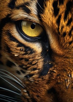 Tiger Eye Close Up Shot