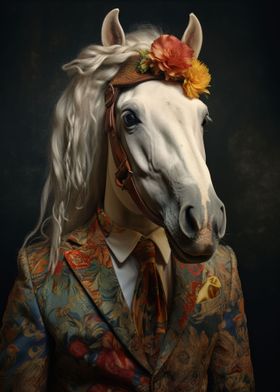 Horse in Boho Suit