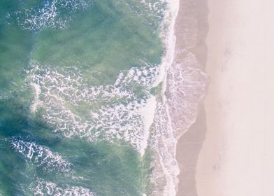 Aerial shot of seashore