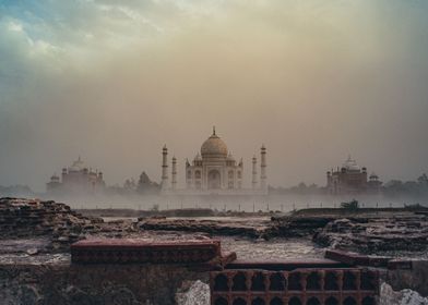 a view of the Taj Mahal