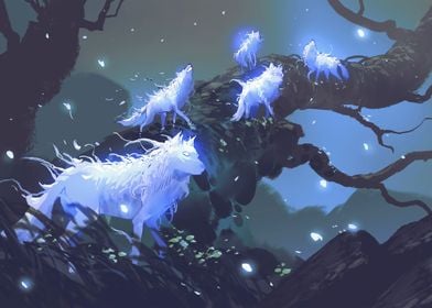 Glowing Wolves