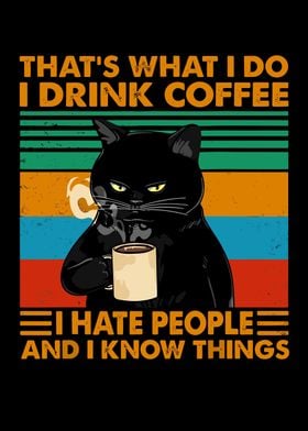 That's What I Do I Craft Stuff I Hate People And I Know Things Cat Poster