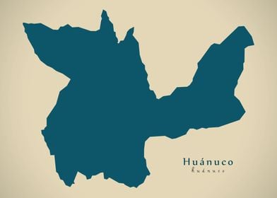 Huanuco Peru region map