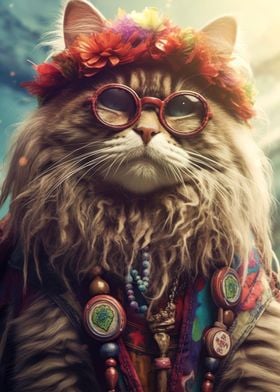 hippie cat