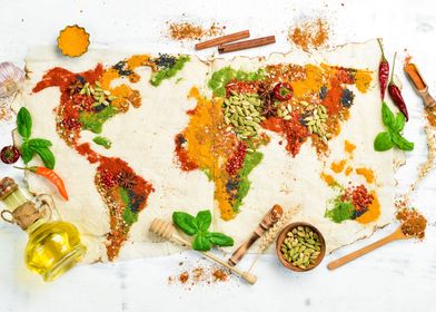 World map spices