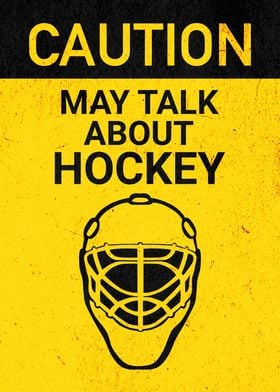 CAUTION HOCKEY MASK