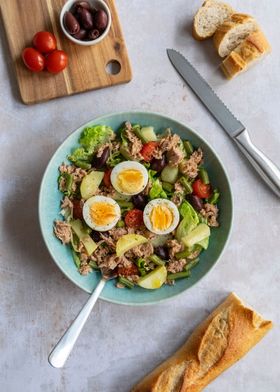 Nicoise salad styled