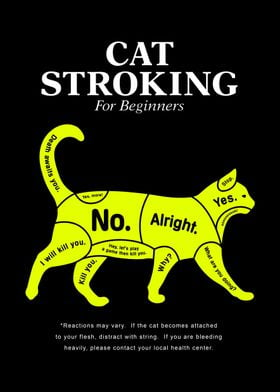 Stroking Guide Cat Poster