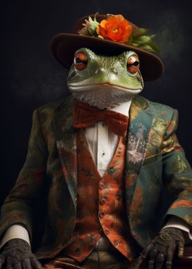 Frog in Boho Suit