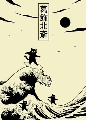 Kanagawa Wave and Cats