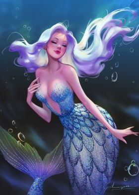 Mermaid blue dress 