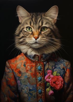 Cat in Boho Suit