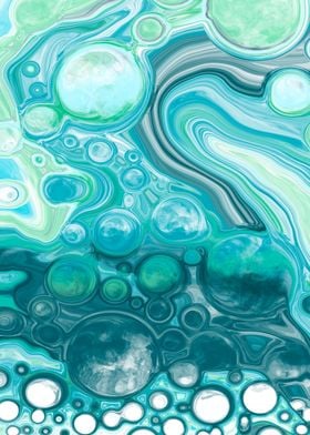 Water Bubbles Abstract Art