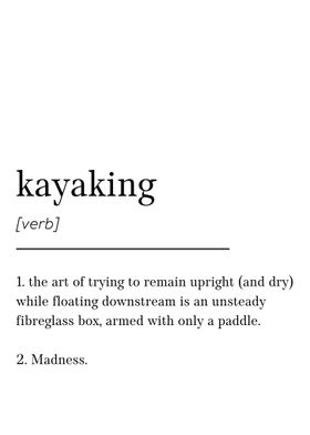 Definition of Kayaking 