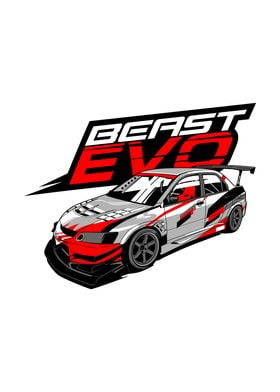 Beast Evo Red super car