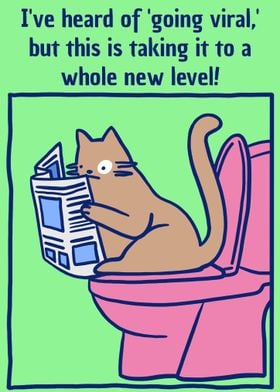 Cat Toilet Newspaper