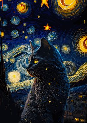 Cat Style Van Gogh