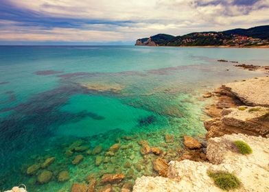 Turquoise bay in Corfu