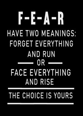 FEAR Has Two Meanings