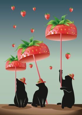 Cats and Strawberries