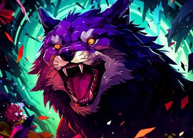 Colorful Wolf