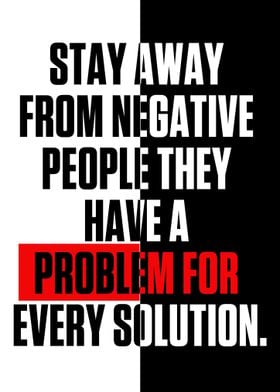 Stay away from negative 