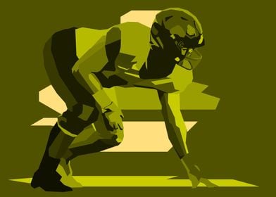 American Football Pop Art 