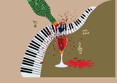piano wine lover