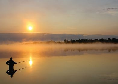 sunrise on the river