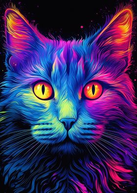 Psychedelic cat