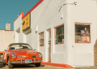 Classic Car at the Garage