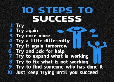 10 Steps To Success Poster