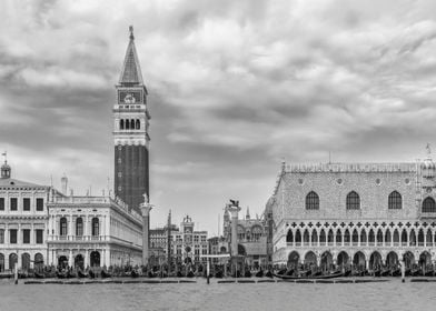 Venice View With Gondolas